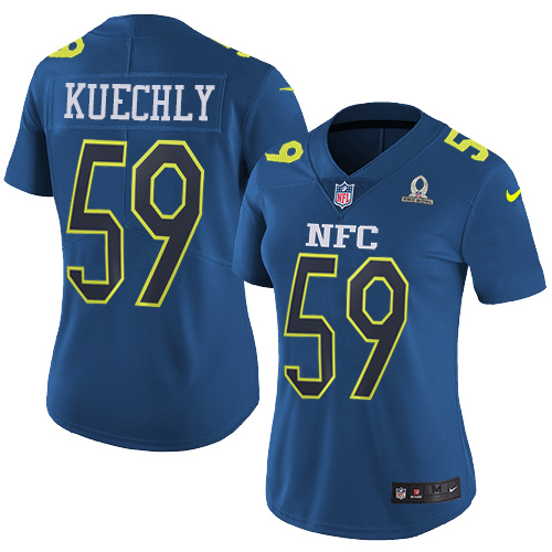 Nike Panthers #59 Luke Kuechly Navy Women's Stitched NFL Limited NFC Pro Bowl Jersey